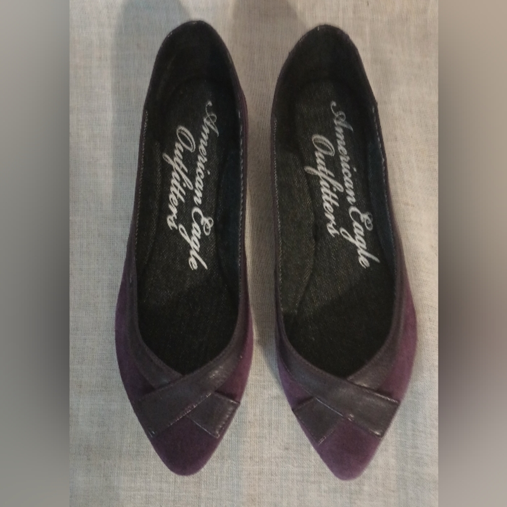 Purple Suede Flat Pointed Toe Loafer